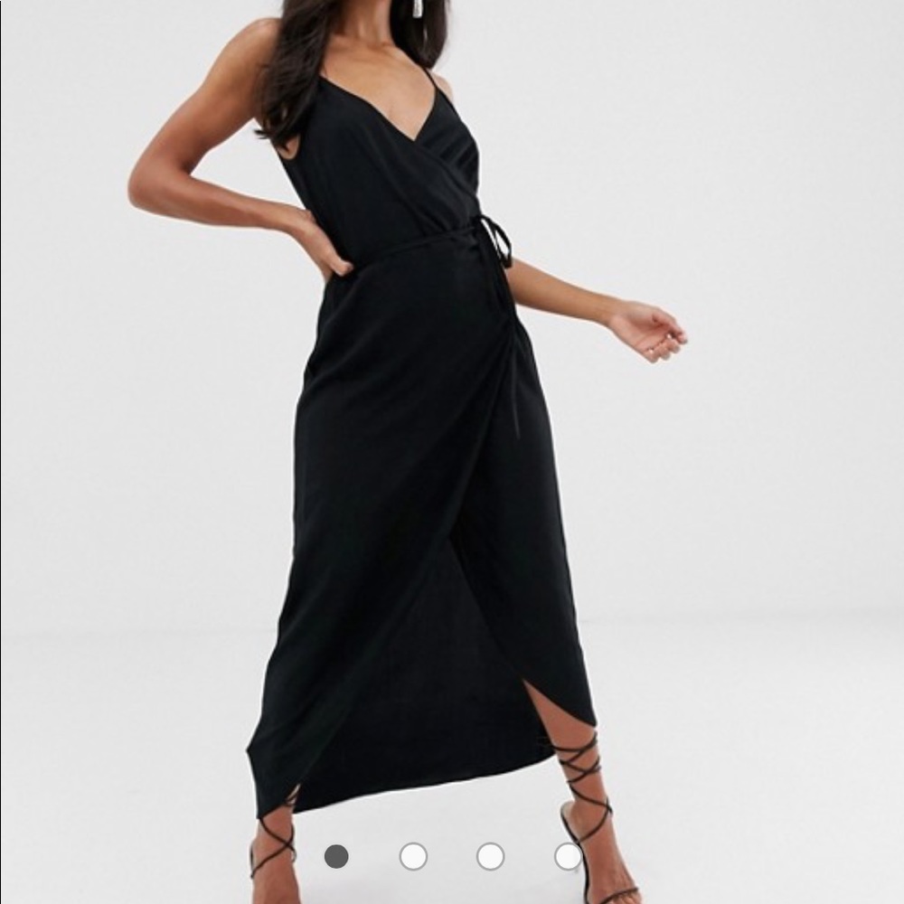 ASOS black wrap dress